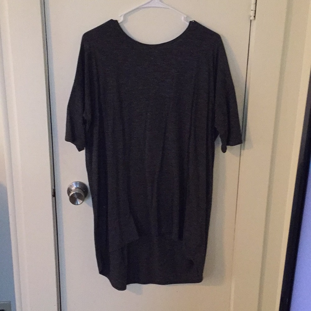 LuLaRoe dark grey size small Irma. Small hole